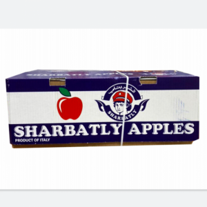 تفاح سكري احمر كرتون وسط